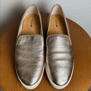 Like new Birdies The Swift Metallic Gold Leather slip on shoes